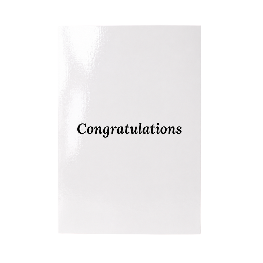 Congratulations. You did it. Card