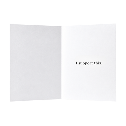 Best wishes. I support this. Card.