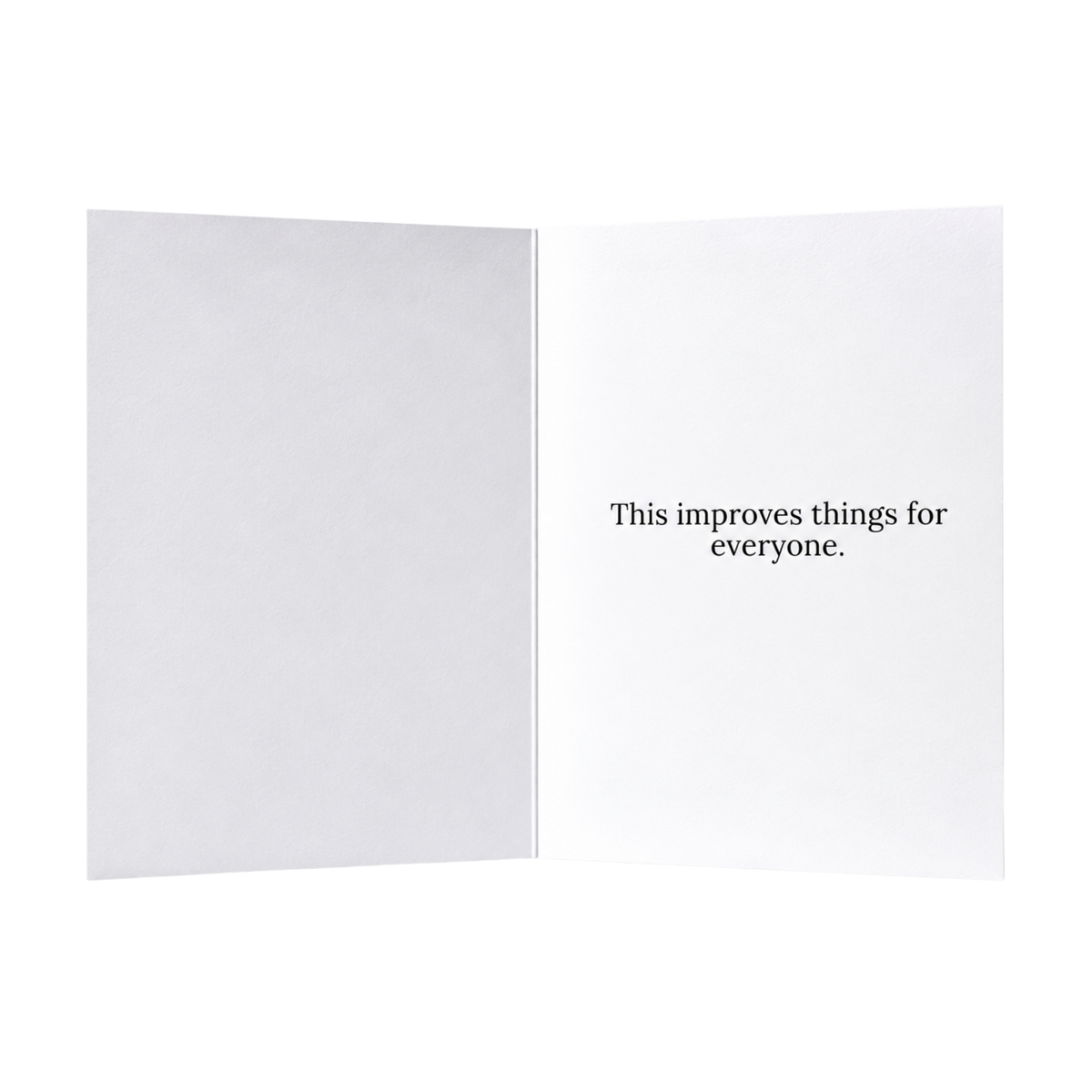 Farewell. This improves things for everyone. Card.