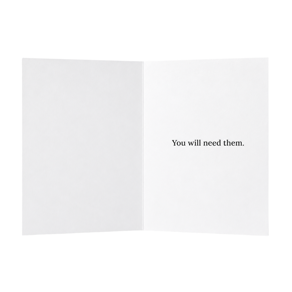 Best wishes. You will need them. Card